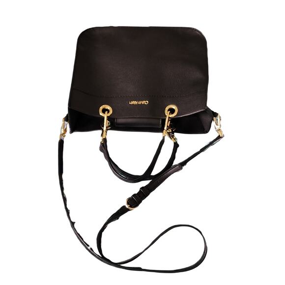 Calvin Klein Sandra Leather Tote Satchel Handbag - Picture 5 of 15